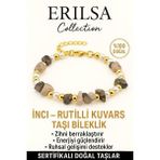 Sertifikalı İnci ve Rutil Kuvars Taşı Bileklik – Zihinsel Berraklık