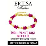 Sertifikalı İnci ve Yakut Taşı Bileklik – Enerji ve Zarafet