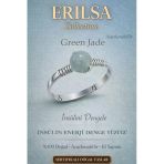 Sertifikalı İnsülin Enerji Denge Yüzüğü – Yeşim Taşı (Green Jade) Ayarlamalı İnce Başak Boğa Oğlak