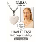 Sertifikalı Kalp Model Havlit Taşı Kolye – Zihin Sakinliği ve İçsel Huzur Taşı