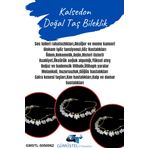 Sertifikalı Kalsedon Doğal Taş Bileklik Özel Tasarım