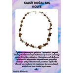 Sertifikalı Kalsit Doğal Taş Özel Tasarım Kolye