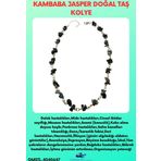 Sertifikalı Kambaba Jasper Doğal Taş Özel Tasarım Kolye Aaa Kalite