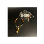 Sertifikalı Kaplan Gözü Obsidyen Jasper Labrodorit Lal Doğal Taş Çivi Model Kolye 55 cm