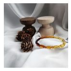 Sertifikalı Karamel-Limon Sarısı Kapsül-Küre Kesim Unisex Yetişkin Baltık Damla Kehribar Bileklik b11