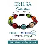Sertifikalı Karpuz Model Firuze Mercan Havlit Yeşim Taşı Bileklik – Enerji ve Denge
