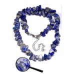 Sertifikalı Kırık Taşlı Aaa+ Lapis Lazuli Taşı Doğal Taş Kolye