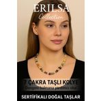 Sertifikalı Kırık Taşlı Model İnci – 7 Çakra Doğal Taş Kolye