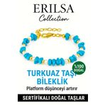 Sertifikalı Kırık Taşlı Model İnci – Firuze Taşı Bileklik – Şifa ve Koruma Enerjisi
