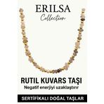 Sertifikalı Kırık Taşlı Model İnci - Rutil Kuvars Taşı Kolye