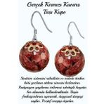 Sertifikalı Kırmızı Kuvars Taşı Doğal Taş Küpe