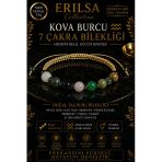 Sertifikalı Kova Burcu 7 Çakra Doğal Taş Bileklik - Ayarlamalı Unisex Lüks Hem Bileklik Hem Halhal