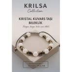 Sertifikalı Kristal Kuvars Doğal Taş Bileklik – Nazar Kaza Ve Bela Enerjisine Karşı Koruma