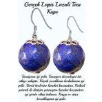 Sertifikalı Lapis Lazuli Taşı Doğal Taş Küpe - Afganistan