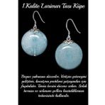 Sertifikalı Larimar Taşı Doğal Taş Küpe - 1.kalite