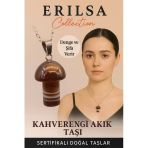 Sertifikalı Mantar Model Kahverengi Akik Taşı Kolye - Denge Ve Şifa Veren Doğal Taş