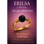 Sertifikalı Menopoz Dönemi Enerji Yüzüğü – Siyah Obsidyen Ayarlanabilir Gold İnce Kasa Başak Oğlak