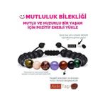 Sertifikalı Mutluluk Iç Huzur Bilekliği Akik Kalsit Mercan Kuvars Mavi Yıldız Malahit Oniks Doğal Taş Bileklik