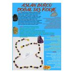 Sertifikalı Özel Tasarım Aslan Burcu Kolye Oniks Unakit Sitrin Opal Ametist