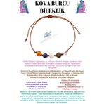 Sertifikalı Özel Tasarım Doğal Taş Kova Burcu Bileklik Akik Sodalit Havlit Krizokol Kristal Kuvars