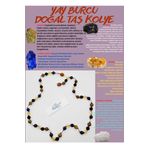 Sertifikalı Özel Tasarım Yay Burcu Kolye Unakit Oniks Sitrin Lapis Lazuli Kristal Kuvars