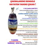 Sertifikalı Pandül Kesim Özel Fıçı Model 7 Çakra Doğal Taş Kadın Kolye
