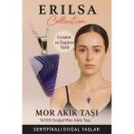 Sertifikalı Piramit Model Mor Akik Taşı Kolye – Cesaret Ve Özgüven Veren Doğal Taş