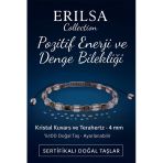 Sertifikalı Pozitif Enerji Ve Denge Bilekliği – Kristal Kuvars Ve Terahertz Doğal Taş 4 Mm