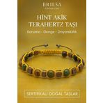 Sertifikalı Premium Hint Akik ve Terahertz Taşı Bileklik – Denge, Koruma ve Güç Veren Takı