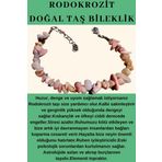 Sertifikalı Rodokrozit Doğal Taş Bileklik Aaa Kalite