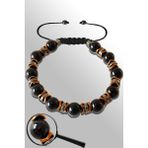 Sertifikalı Rose Hematitli 8 Mm Doğal Şungit (Shungite) Taşı Bileklik