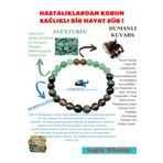 Sertifikalı Sağlık Ve Şifa Tılsım Bilekliği Aventurin-dumanlı Kuvars-serpantin Taşı Uniseks Doğaltaş