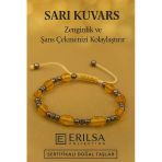 Sertifikalı Sarı Kuvars Taşı Bileklik Zenginlik Enerjisini Artırır ve Şans Alanınızı Genişletir