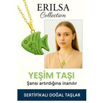 Sertifikalı Sarı Renkli Balık Model Yeşim Taşı Kolye – Şans, Huzur ve Bolluk Taşı