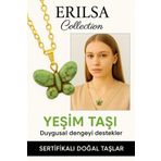 Sertifikalı Sarı Renkli Kelebek Model Yeşim Taşı Kolye – Şans, Dönüşüm ve Ruhsal Huzur Taşı