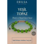Sertifikalı Sentetik Yeşil Topaz Taş Bileklik – İlham Hayal Gücü Ve Pozitif Enerji