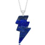 Sertifikalı Şimşek Model Lapis Lazuli Taşı Kolye - Aaa+ Kalite