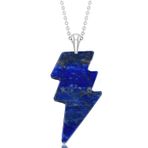 Sertifikalı Şimşek Model Lapis Lazuli Taşı Kolye - Aaa+ Kalite