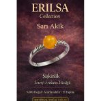 Sertifikalı Şişkinlik Enerji Yüzüğü – Sarı Akik Taşı Ayarlanabilir İnce Kasa Boğa Başak Yengeç