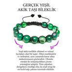 Sertifikalı Su Yeşili Akik Taşı Bileklik - Makrome