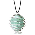 Sertifikalı Tel Sargılı Kafes Model Aventurin Taşı Kolye