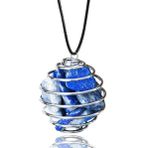 Sertifikalı Tel Sargılı Kafes Model Lapis Lazuli Taşı Kolye