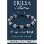 Sertifikalı Terahertz & Opal - Ay Taşı Bileklik – İlham, Duygusal Şifa ve Koruma