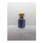 Sertifikalı Tüp Şişelerde Kırık Doğal Taşlar (LAPİS LAZULİ TAŞI DELİKLİ) 5x3cm Büyük Boy
