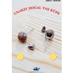 Sertifikalı Unakit Doğal Taş Top Küpe Orijinal Doğal Taş Sürpriz