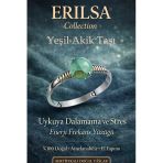 Sertifikalı Uykuya Dalamama Enerji Yüzüğü – Yeşil Akik Ayarlanabilir Gümüş Kasa Yengeç Balık Burcu