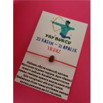 Sertifikalı Yay Burcu Yıldız Doğal Taş Ip Burç Bilekliği