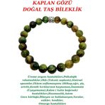 Sertifikalı Yeşil Kaplan Gözü Doğal Taş Bileklik Aaa Kalite