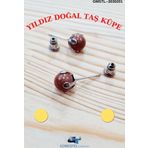 Sertifikalı Yıldız Doğal Taş Top Küpe Orijinal Doğal Taş Sürpriz