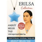 Sertifikalı Yıldız Model Anjelit Melek Doğal Taş Kolye – Sevgi Ve Merhamet Taşı